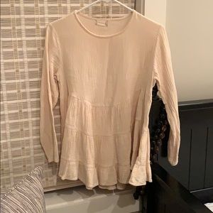 Ruffle cream top